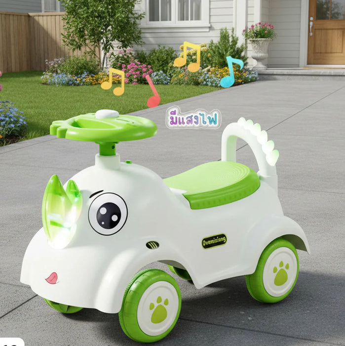 Charming Rhino Design Musical Push Car