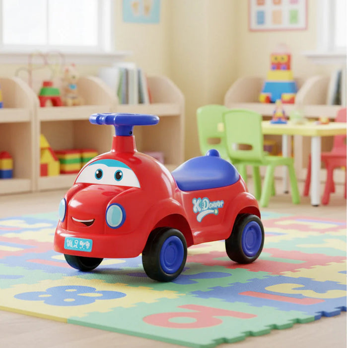 Cartoon Design Steering Wheel Push Car