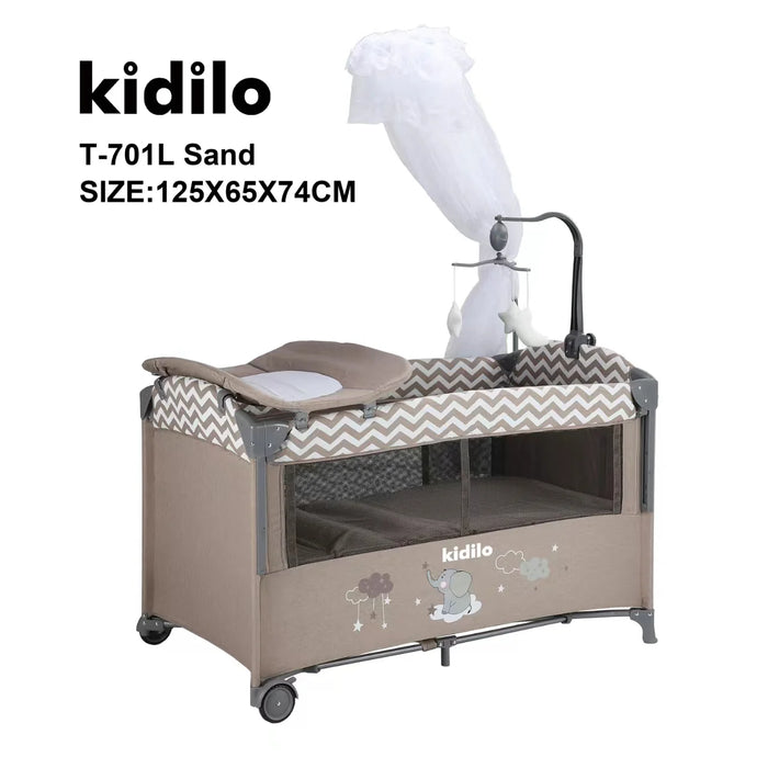 Kidilo Playpen with Standing Mosquito Net