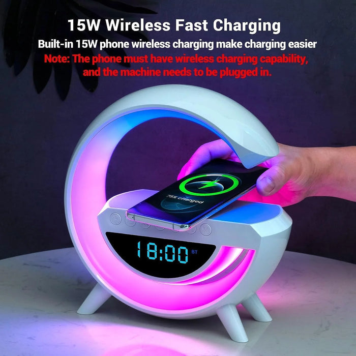 Multifunctional LED Wireless Charger & Speaker