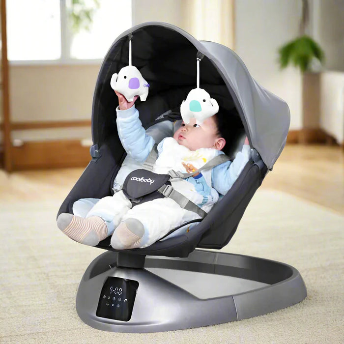 Adjustable Baby Electric Swing with Hanging Toys