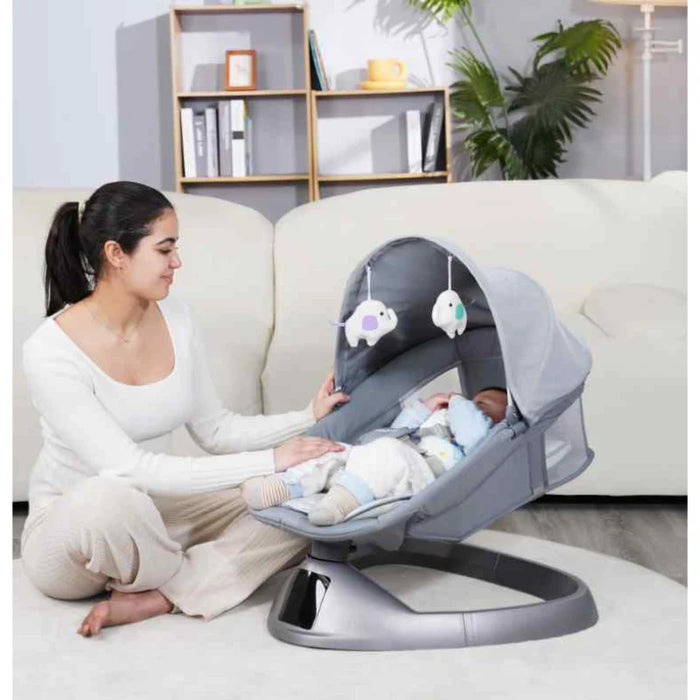 Adjustable Baby Electric Swing with Hanging Toys