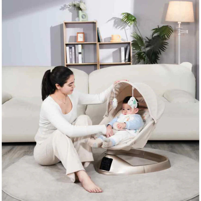 Adjustable Baby Electric Swing with Hanging Toys