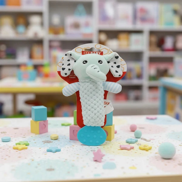 Elephant Shape Soft Baby Rattle
