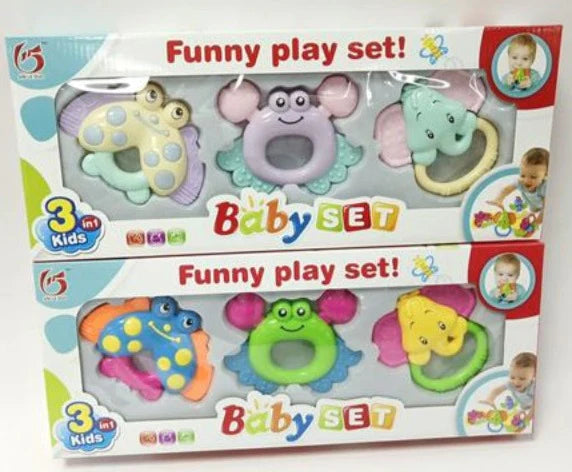 3 in 1 Kids Baby Rattles