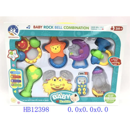 Rock Bell Baby Rattles 8 Pieces