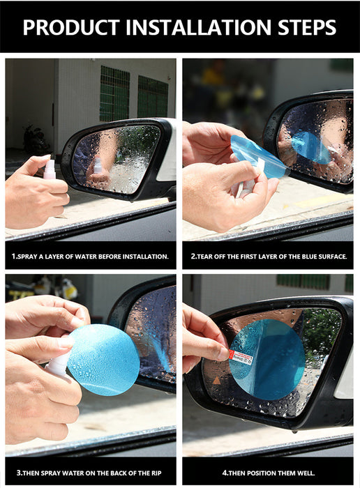 Pack of 2 Round Car Rearview Mirror Protective