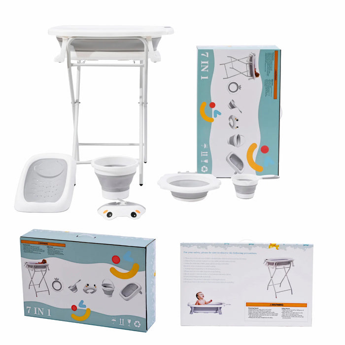 7 in 1 Baby Bath Tub Stand Set