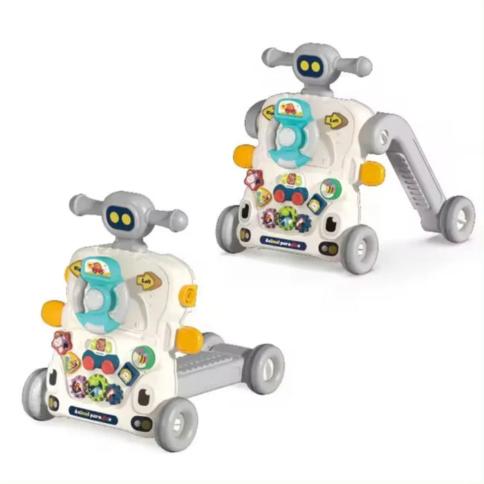 5 In 1 Multifunctional Baby Push Walker Toys Activity Musical Baby Walker