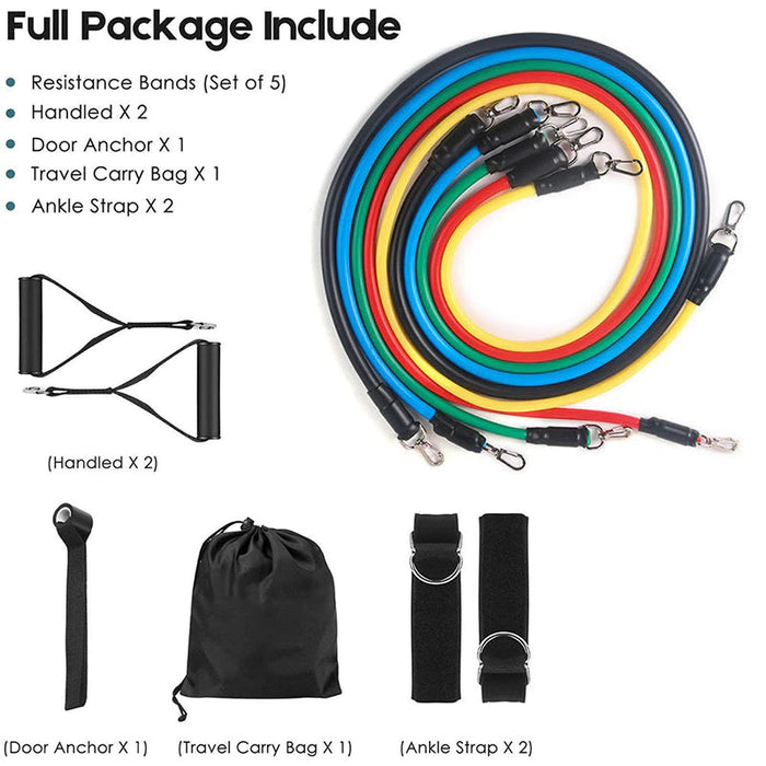 Pack of 11 Elastic Exercise Rope