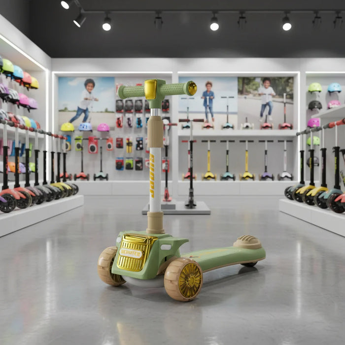 Car Theme Foldable Kids Scootie