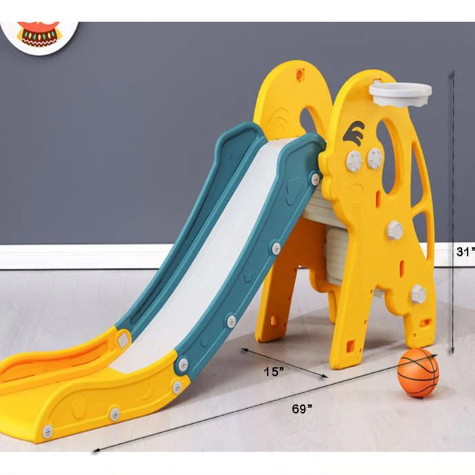 Dolphin Slide With Basketball Hoop