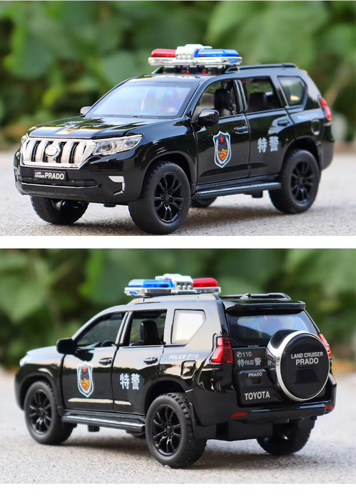Diecast Toyota Prado Police Car with Light & Sound