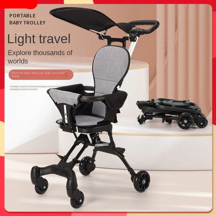 Premium Foldable Baby Stroller with Sunshade