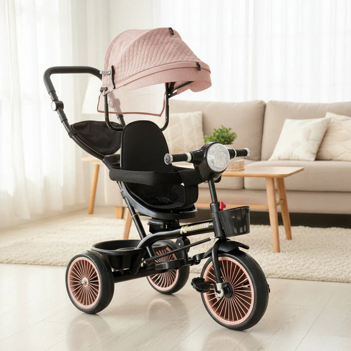 Kids Stroller Tricycle with Light Safety Handle