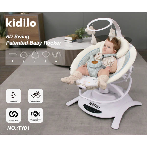 Kidilo 5D Patented Baby Rocker Swing