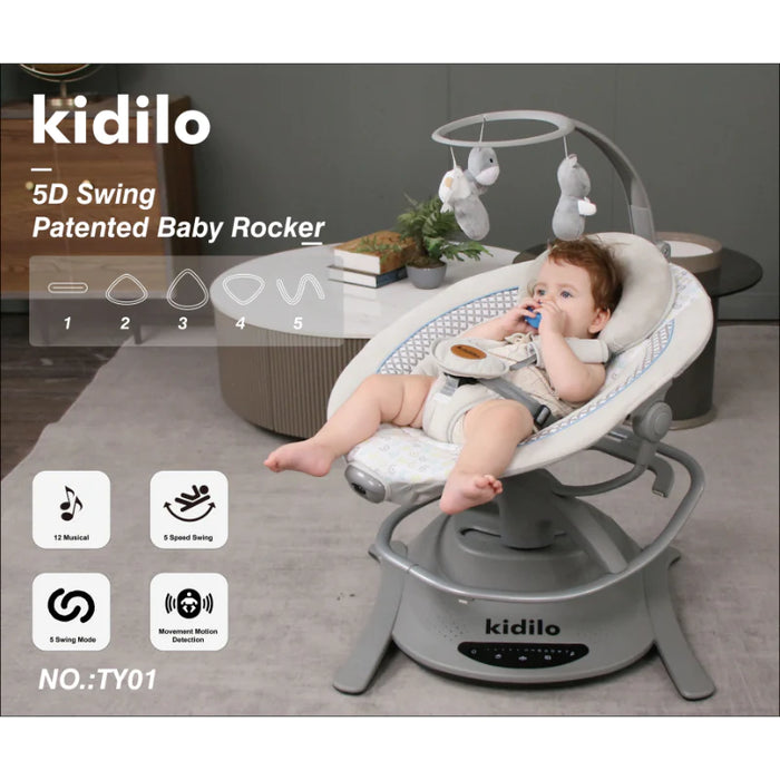 Kidilo 5D Patented Baby Rocker Swing