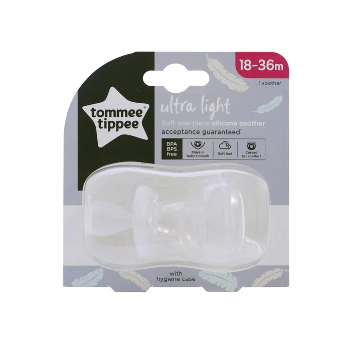 Tommee Tippee Ultra Light Soft One -Piece Silicone Soother-433454 BPA