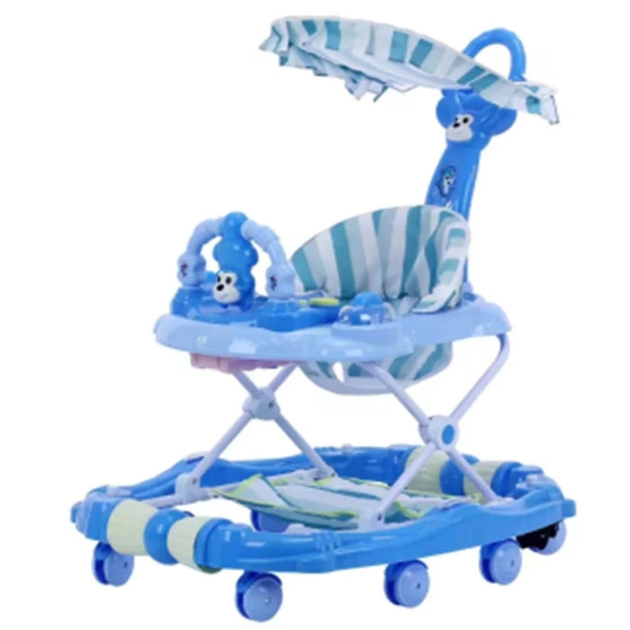 Monkey Face Musical Baby Walker With Push Handle
