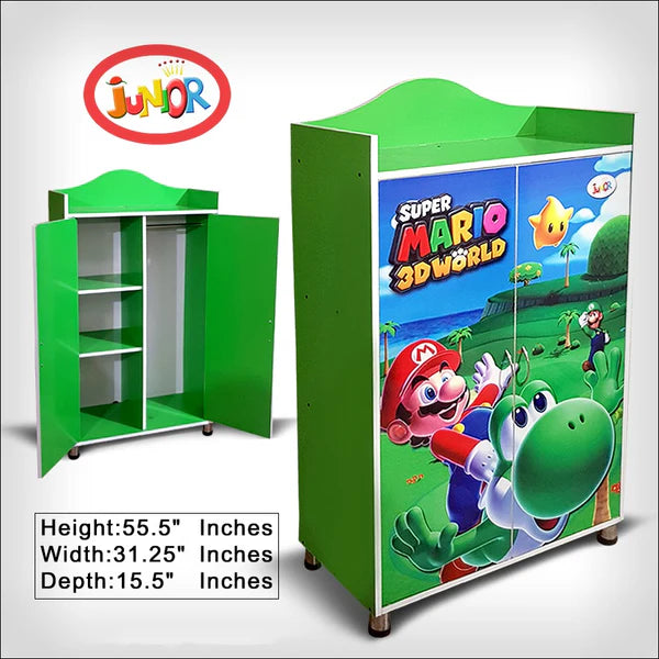 Super Mario Theme Wooden Wardrobe