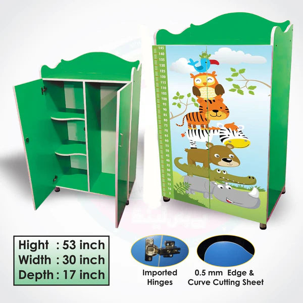 Zoo Theme Wooden Wardrobe