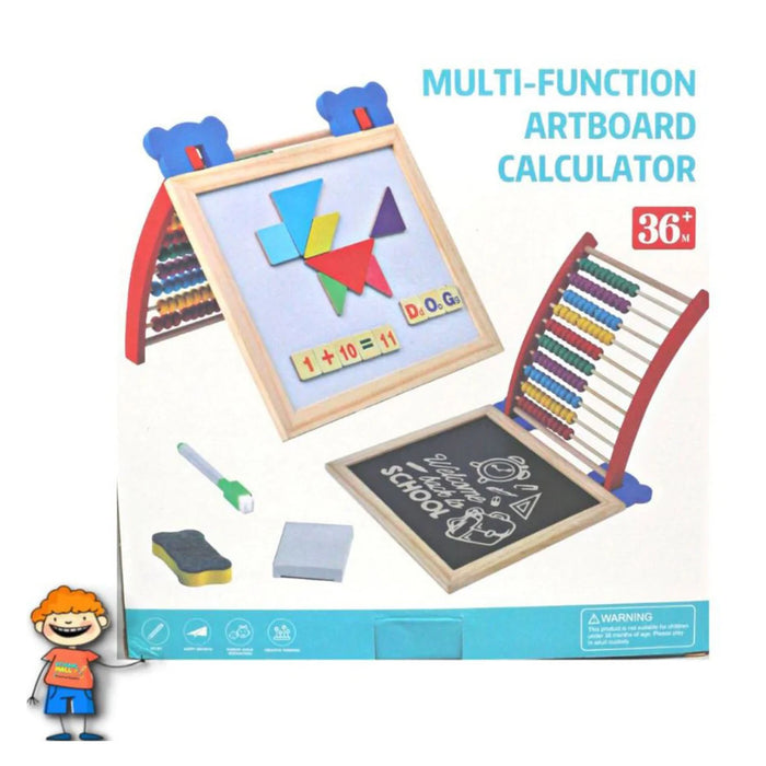 Multi-Functional Wooden Artboard Calculator