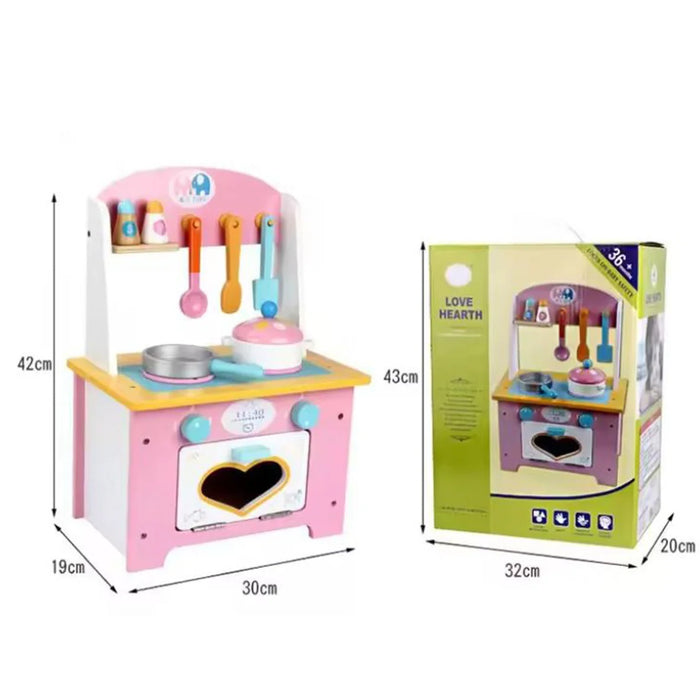 Wooden Kitchen Play Set For Kids