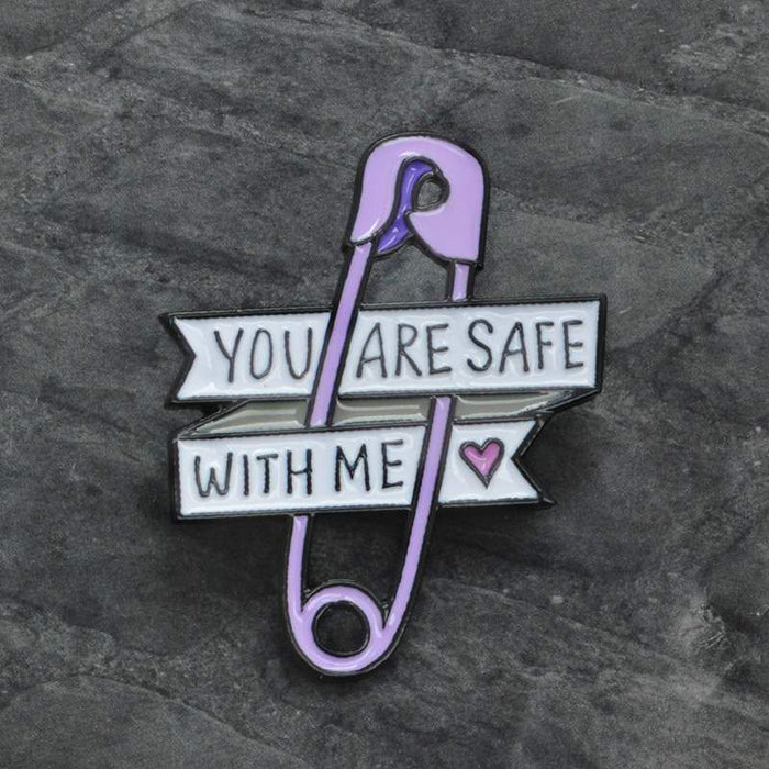 Creative Brooches Safety Pin Style You Are Safe With Me