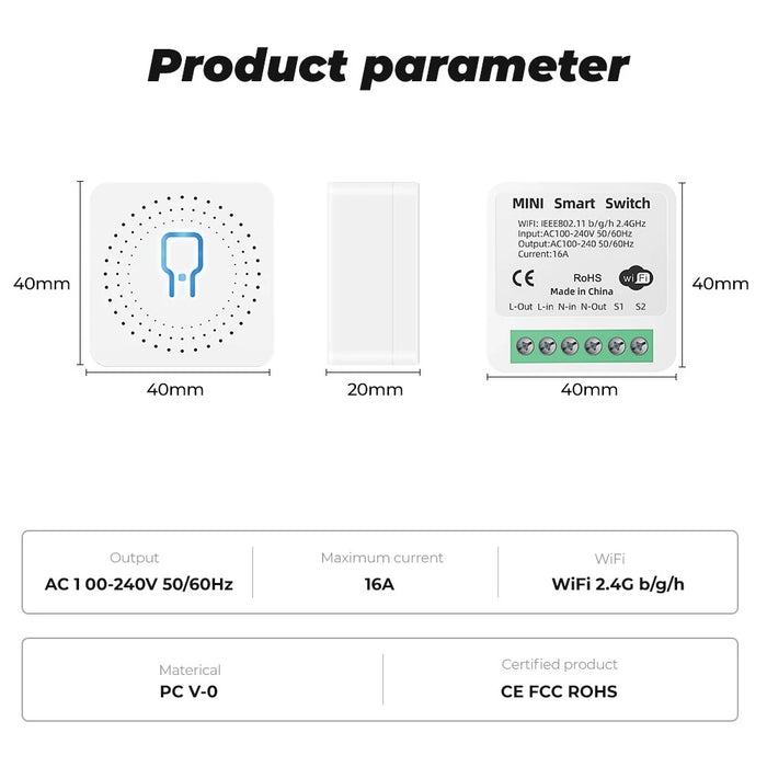 Mini Smart Switch Control Timer Wireless