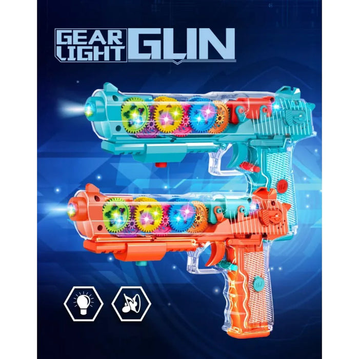 Transparent Gear Gun with Light & Sound
