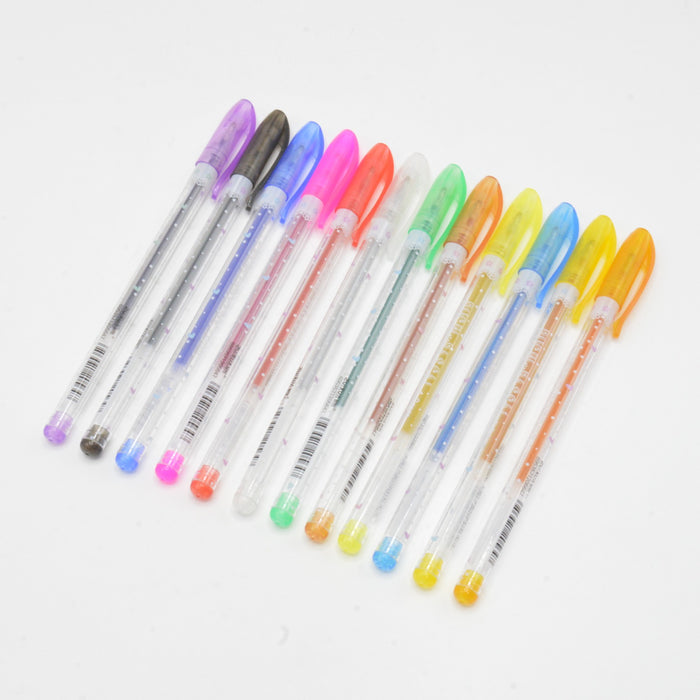 Pack of 12 Glitter Gel Pens