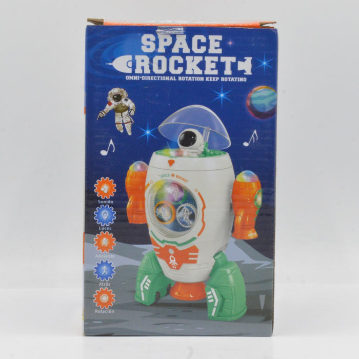 Space Rocket Electric Gear Dancing Robot with Light & Sound