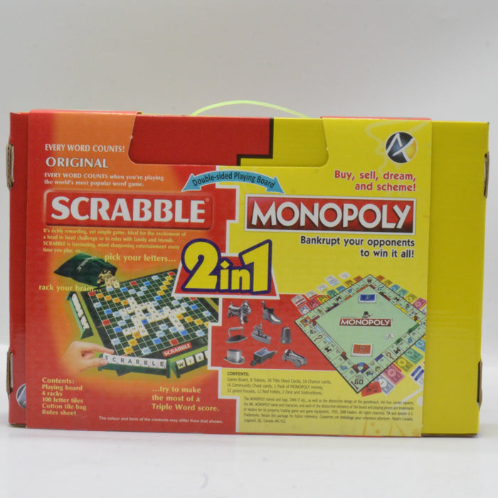 2 in 1 Scrabble & Monopoly Games