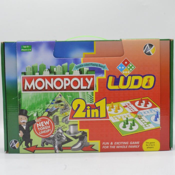 2 in 1 Monopoly & Ludo Board Game