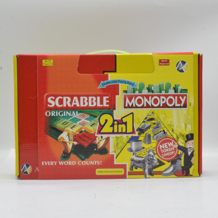 2 in 1 Scrabble & Monopoly Games