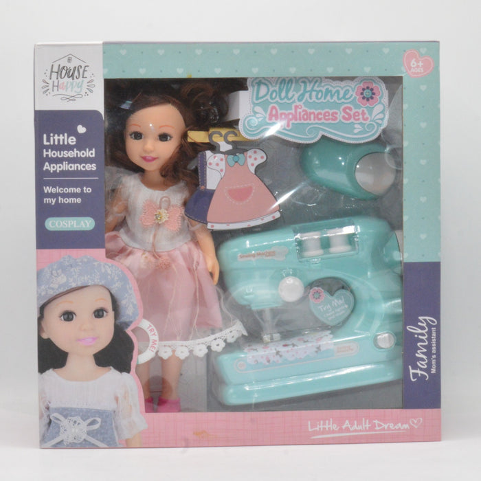 Little Household Sewing Machine with Doll
