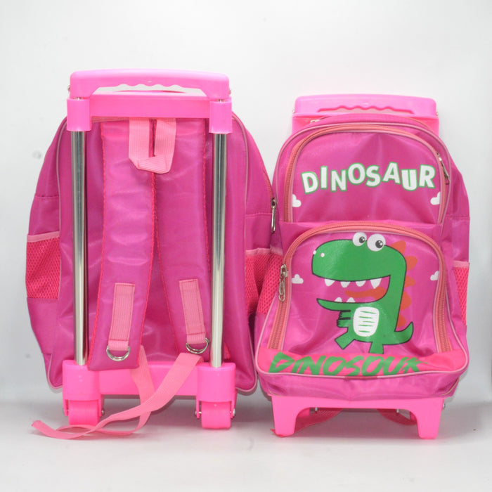 Pack of 2 Dinosaur Theme Trolley School Bag