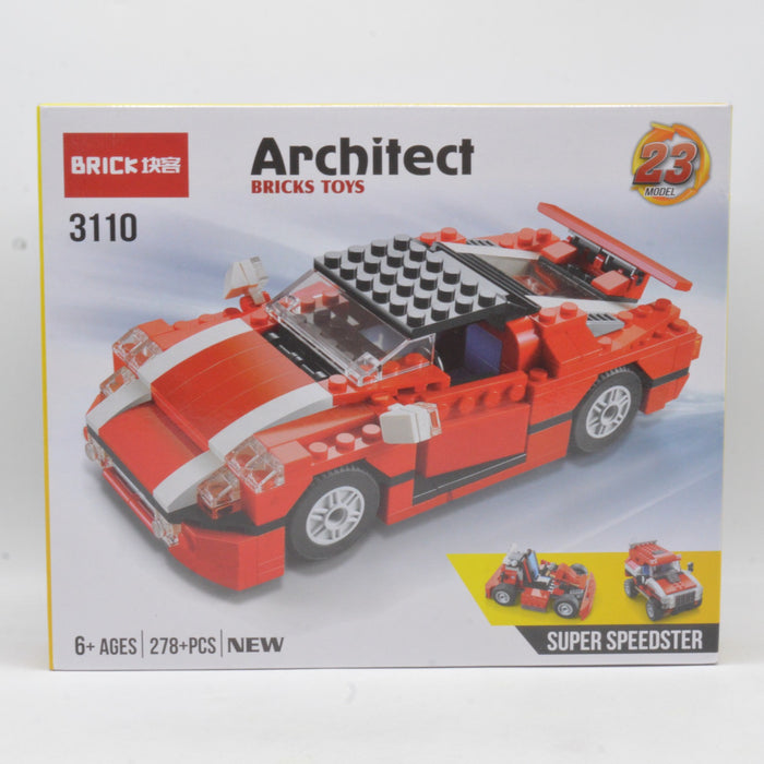 Architect Car Building Blocks 278 Pieces