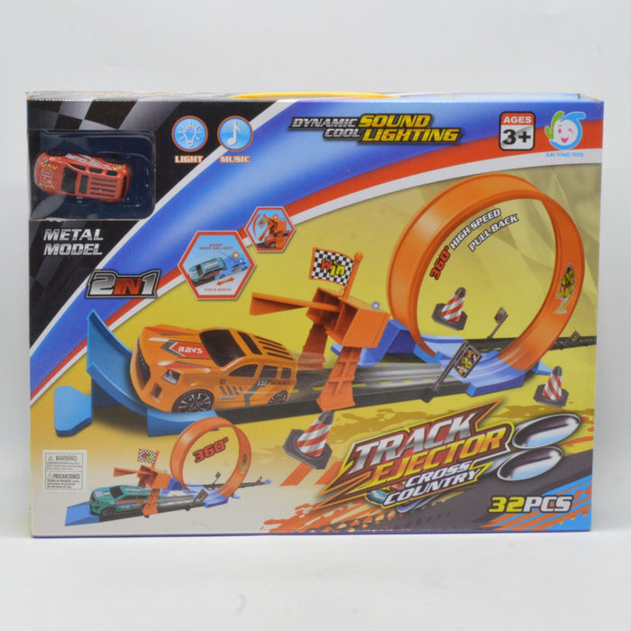 2 in 1 Car Track Set with Light & Sound