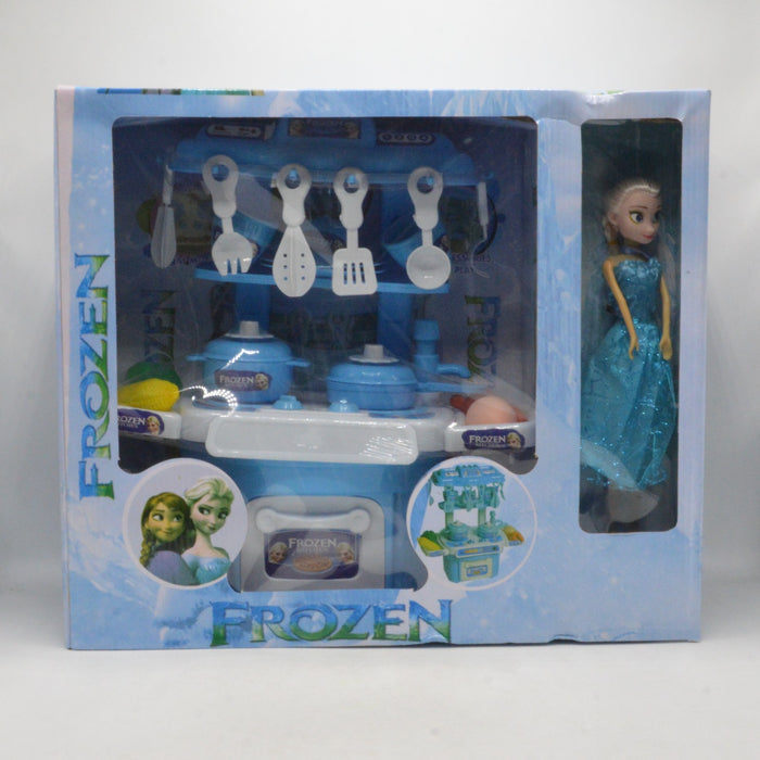 Frozen Theme Kitchen Set with Frozen Doll