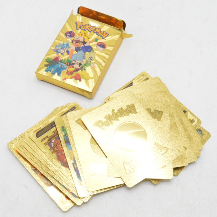 Golden Theme Poke-Mon Cards