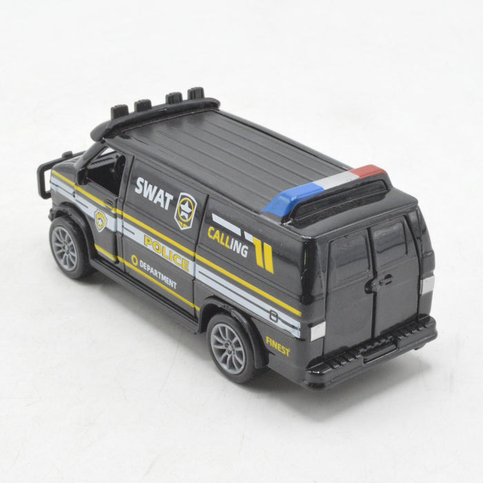 Diecast Metal Body Police Van