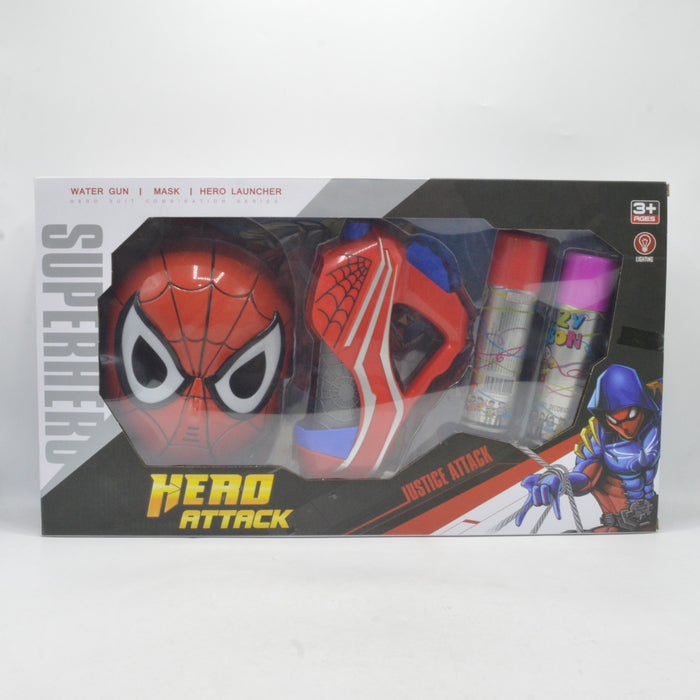 Super Hero Spiderman Theme Gun with Face Mask