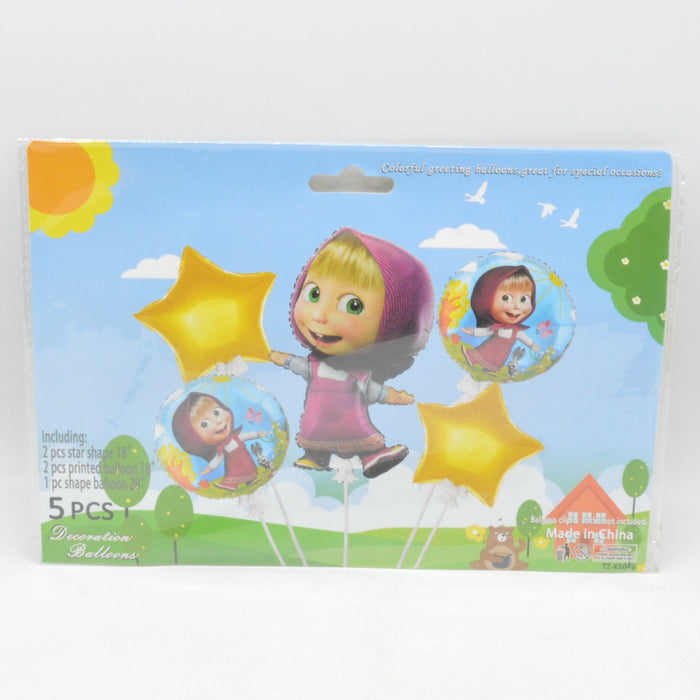 Masha Doll Theme Foil Balloons