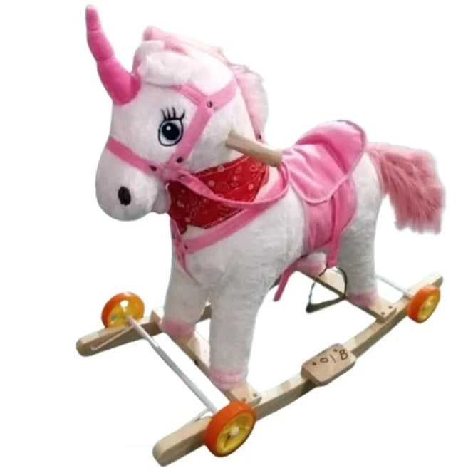 Unicorn Rocking Horse With Wheels