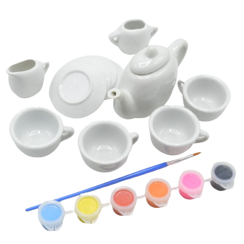 Painted Caramics Tea Set