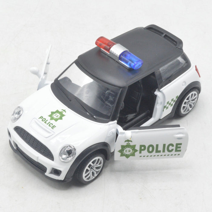 Diecast Mini Cooper Police Car With Light & Sound