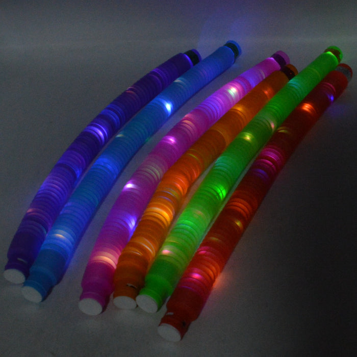 Light Up Pop Pipe Tubes Pack of 6