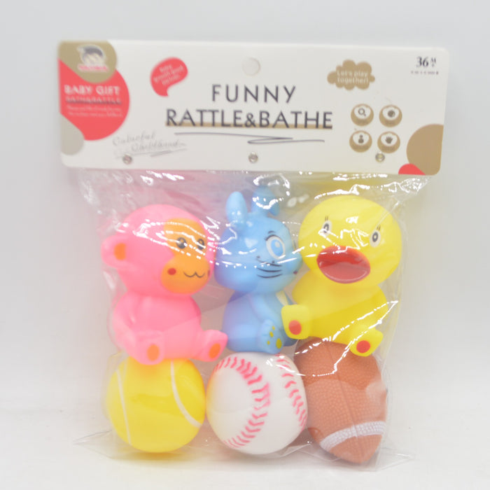 2 in 1 Funny Rattles Bathe Toys