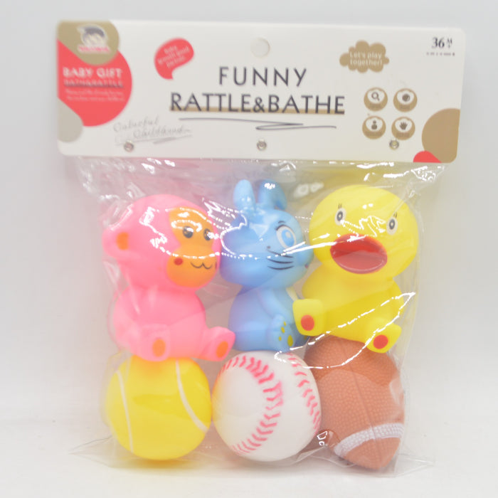 2 in 1 Funny Rattles Bathe Toys